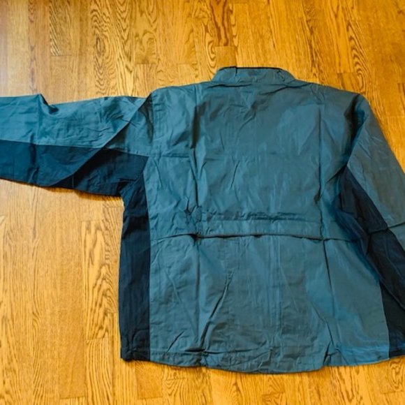 Reebok 2XL Jacket Coat Windbreaker Green Golf full zip NWT tags black fall check - Picture 5 of 6